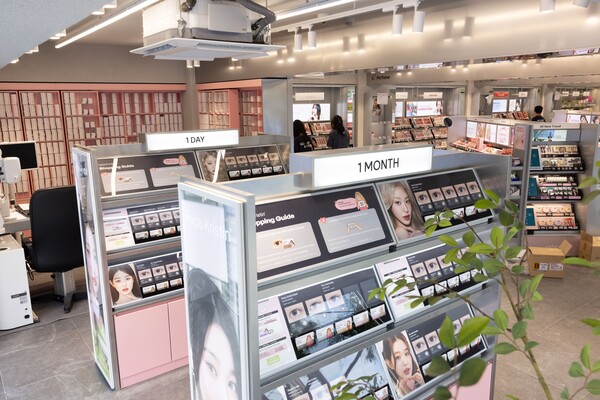 ▲피피비스튜디오스의 대표 브랜드 ‘하파크리스틴(HapaKristin)’이 지난 9월 신규 입점한 올리브영 압구정로데오점 매장 전경